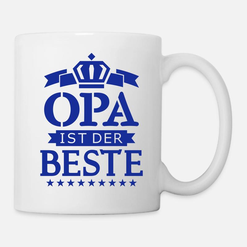 Opa ist der Beste - Tasse - Weiß
