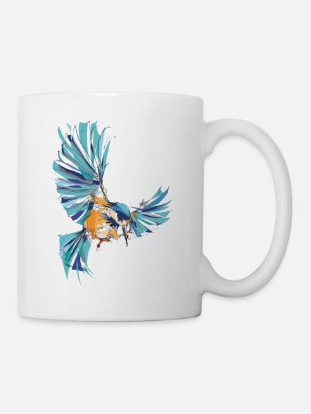 Eisvogel - Tasse - Weiß