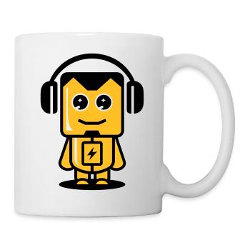 Robot drôle 03 - Mug blanc - blanc - Droite
