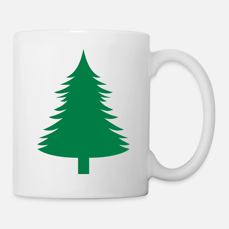 Fichte, Tanne, Wald1 - Tasse - Weiß