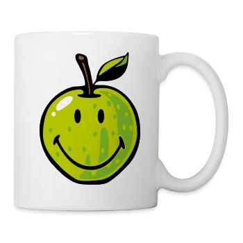 Smiley Green Apple - Mug - white - Right
