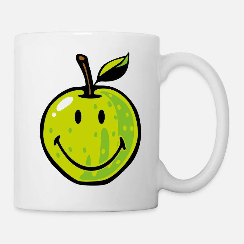 Smiley Green Apple - Tasse - Weiß