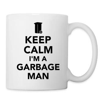 Keep calm I’m a garbage man - Mug blanc - blanc - Droite