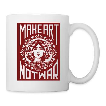 Make Art Not War - Mug - white - Right
