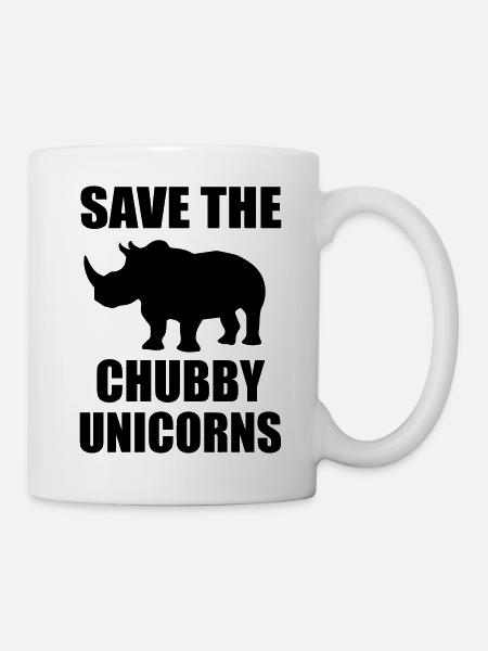 Save The Chubby Unicorn - Mug - white