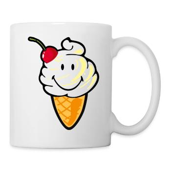 Smiley Ice Cream - Mug blanc - blanc - Droite