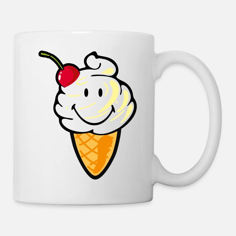 Smiley Ice Cream - Tasse - Weiß