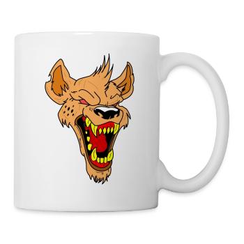 Fou loup tête idée cadeau vecteur - Mug blanc - blanc - Droite