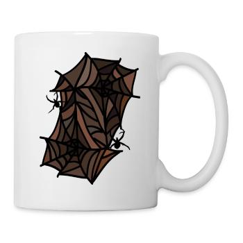 Spinnen Spinnennetze - Tasse - Weiß - Rechts