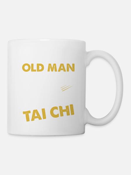 Never Underestimate An Old Man Who Knows Tai Chi - Mug - white