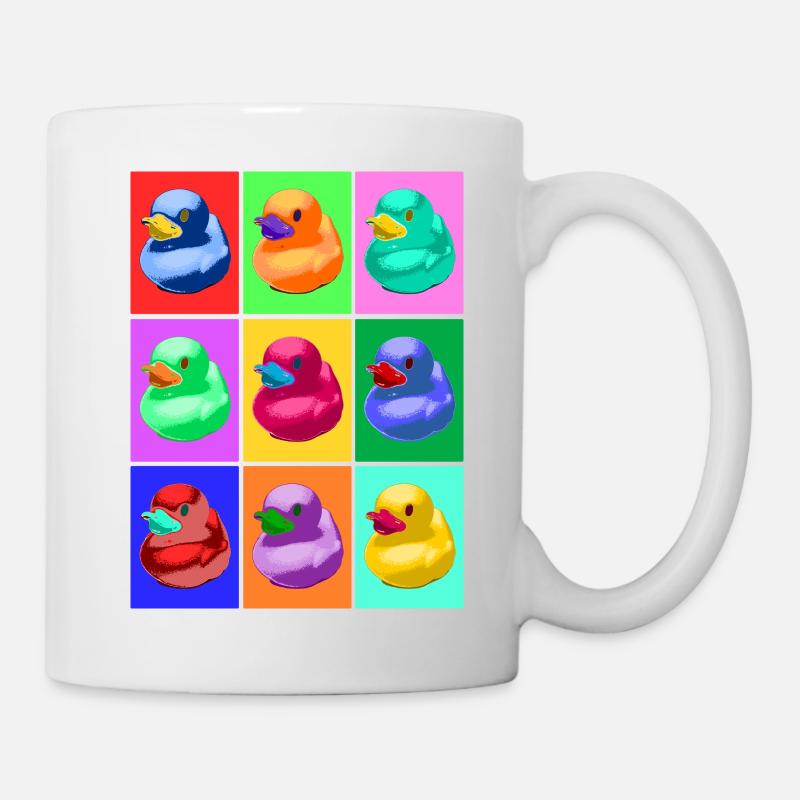 Pop Art Ente, Pop Art Duck - Mug - white