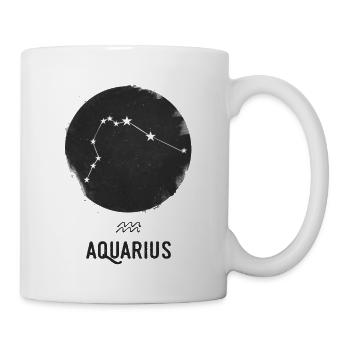 Minimal Aquarius Zodiac Sign - Mug - white - Right