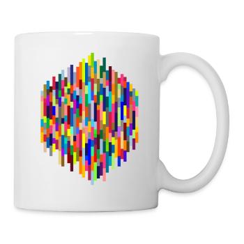 Bunte Balken - Tasse - Weiß - Rechts