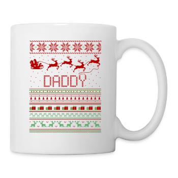 Daddy Ugly Christmas Sweater Xmas - Mug - white - Right
