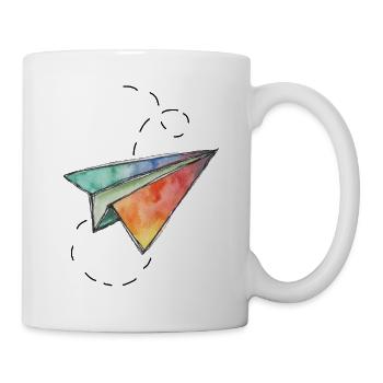 Paper plane travel plane - Mug - white - Right