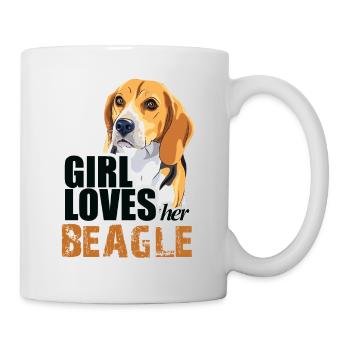 thIs gIrl loves her beagle - Mug - white - Right