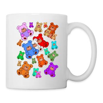 Teddybären / Teddys - Tasse - Weiß - Rechts
