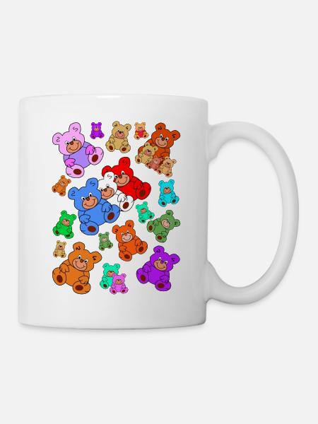 Teddybären / Teddys - Tasse - Weiß