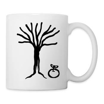 Baum Apfel - Tasse - Weiß - Rechts