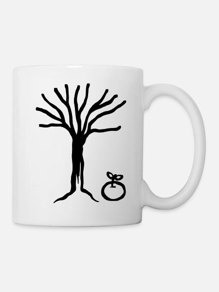 Baum Apfel - Tasse - Weiß