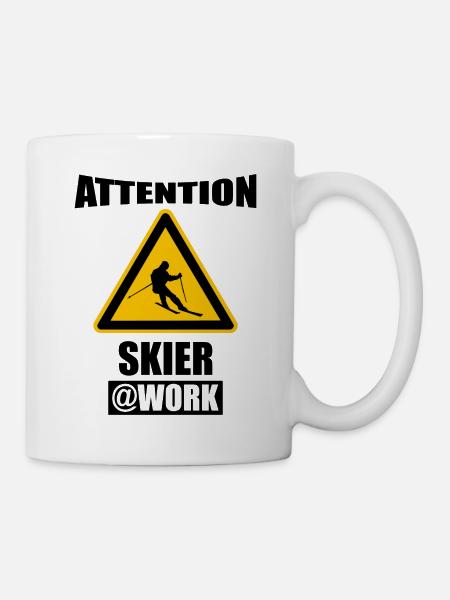 SKI SKIFAHREN SKIURLAUB - Tasse - Weiß