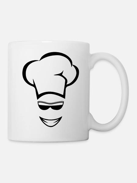kochen koch sonnenbrille - Tasse - Weiß