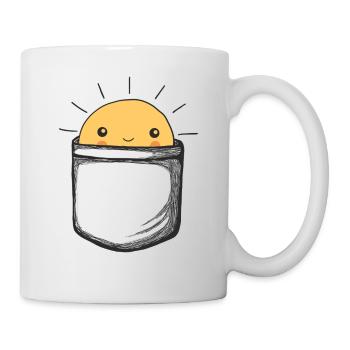 Sonne, Sommer, Sunshine in my pocket, Happy, Cool - Tasse - Weiß - Rechts