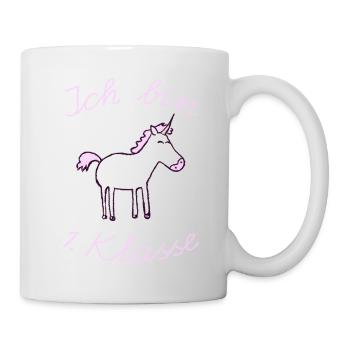 Einschulung_EInhorn_Ich am 1st grade - Mug - white - Right