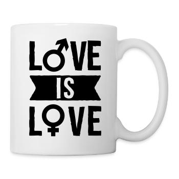 Love is love - Tasse - Weiß - Rechts