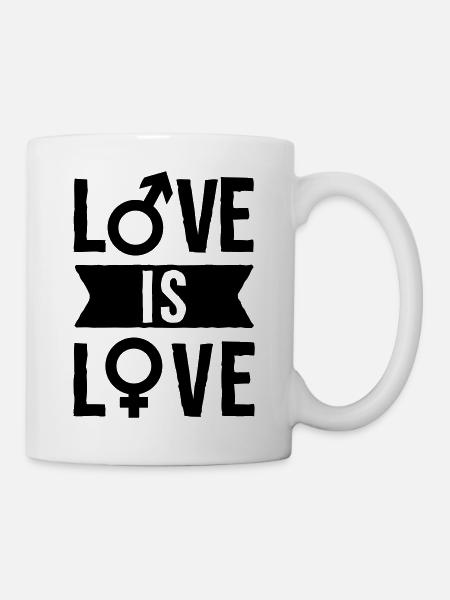 Love is love - Tasse - Weiß