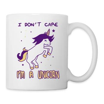 I don't care i'm a unicorn,einhorn,Lustig - Tasse - Weiß - Rechts