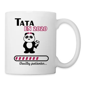tata en 2020,future tante,bientôt tata,grossesse - Mug blanc - blanc - Droite