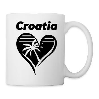 croatia heart - Mug - white - Right