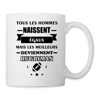 tous les hommes rugbyman,rugby - Mug blanc - blanc - Droite