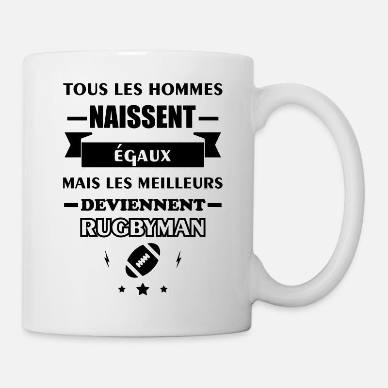 tous les hommes rugbyman,rugby - Mug blanc - blanc