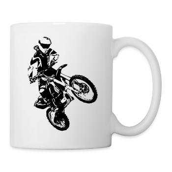 Dirtbike - Tasse - Weiß - Rechts