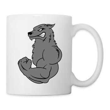 strong_wolf_2 - Mug blanc - blanc - Droite