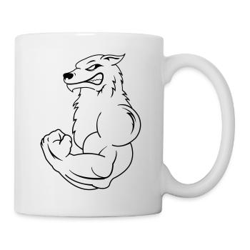 strong_wolf - Mug blanc - blanc - Droite