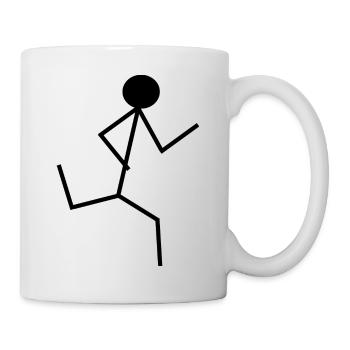 Stickman run black - Mug - white - Right