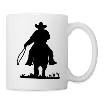 Cow-boy - Mug blanc - blanc - Droite