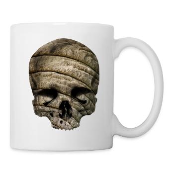 Totenkopf mit Elefantenhaus / skull - Tasse - Weiß - Rechts