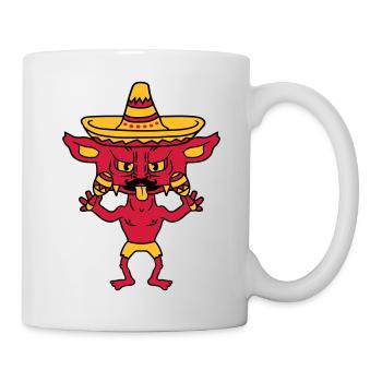 célébrer la moustache moustache chapeau mexicain s - Mug blanc - blanc - Droite