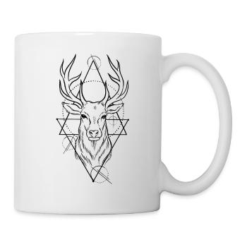 Deer geometry design - Mug blanc - blanc - Droite
