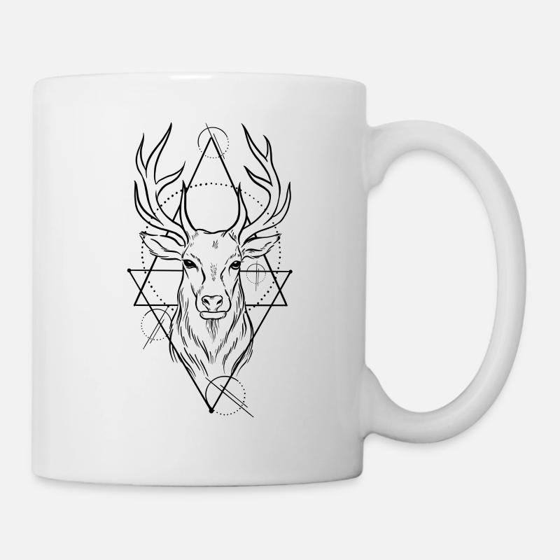 Deer geometry design - Tasse - Weiß
