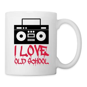 i_love_old_school_02 - Tasse - Weiß - Rechts