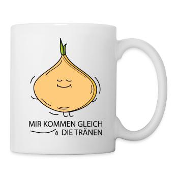 Lustige Zwiebel - Tasse - Weiß - Rechts