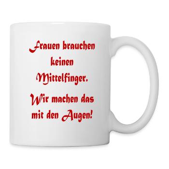 Spruch Mittelfinger - Tasse - Weiß - Rechts
