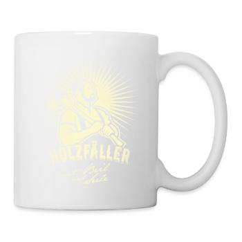 Holzfäller mit Beil und Seele - Tasse - Weiß - Rechts