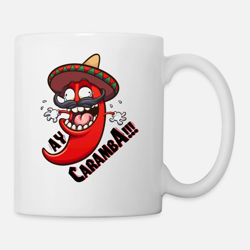 Ay Caramba scharfe Chilli - Tasse - Weiß