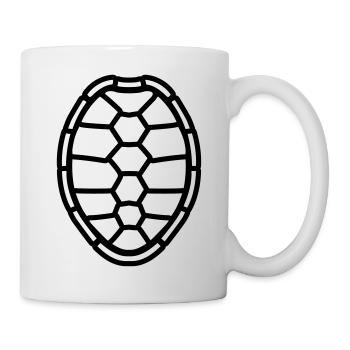 pattern turtle shell design logo comic cartoon tur - Mug - white - Right